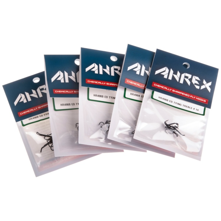 Ahrex Hr490B Esmond Drury Treble (Black Finish) #12 Salmon Fly Tying Hooks